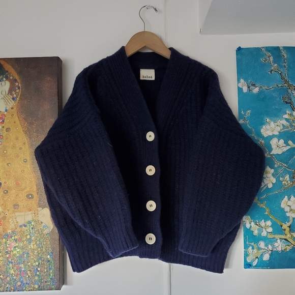 Babaa Cardigan no 19 Mini in Navy - Picture 4 of 6